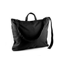 Sac grand format avec doublure et fermeture éclair, 50 x 42 cm - Noir (1 Pièce)