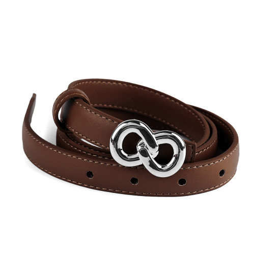 Gürtel für damen, breite 13 mm, 18 mm - Braun (1 Stück) Gürtel für damen, breite 13 mm, 18 mm - Braun (1 Stück)