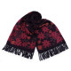 Cashmere type scarf with fringes, flowers 70x190 cm - Black (1 Piece) Cashmere type scarf with fringes, flowers 70x190 cm - Black (1 Piece)