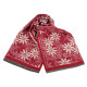 Cashmere type scarf with fringes, flowers 60x180 cm - Red (1 Piece) Cashmere type scarf with fringes, flowers 60x180 cm - Red (1 Piece)