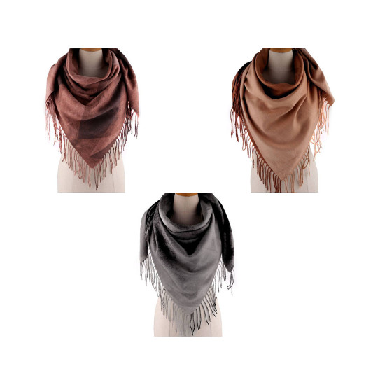 Chusta / pled z frędzelkami, ombre 100x105 cm - Stary róż (3 Sztuki) Chusta / pled z frędzelkami, ombre 100x105 cm - Stary róż (3 Sztuki)