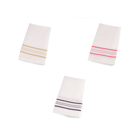 Waffle cotton tea towel 50x58 cm - Cream (3 Pieces) Waffle cotton tea towel 50x58 cm - Cream (3 Pieces)