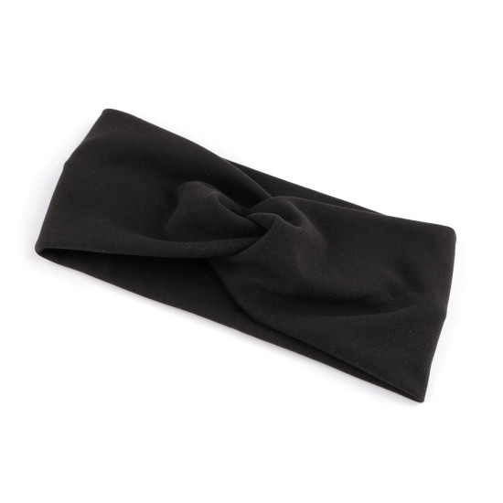 Bandeau croisé pour femme en polaire douce - Noir (8 Pièces) Bandeau croisé pour femme en polaire douce - Noir (8 Pièces)