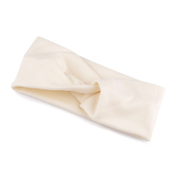 Bandeau croisé pour femme en polaire douce - Crème clair (1 Pièce)