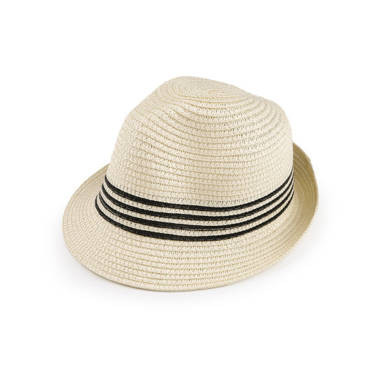 Children's summer hat / straw hat - Ivory (4 Pieces) Children's summer hat / straw hat - Ivory (4 Pieces)