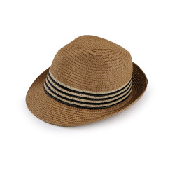 Children's summer hat / straw hat - Natural brown (1 Piece)