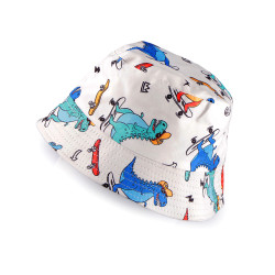 Boys summer hat, dinosaur - White (1 Piece)