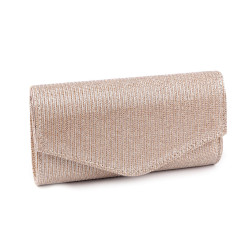 Clutch purse / evening bag, with lurex - Gold lt. (1 Piece)