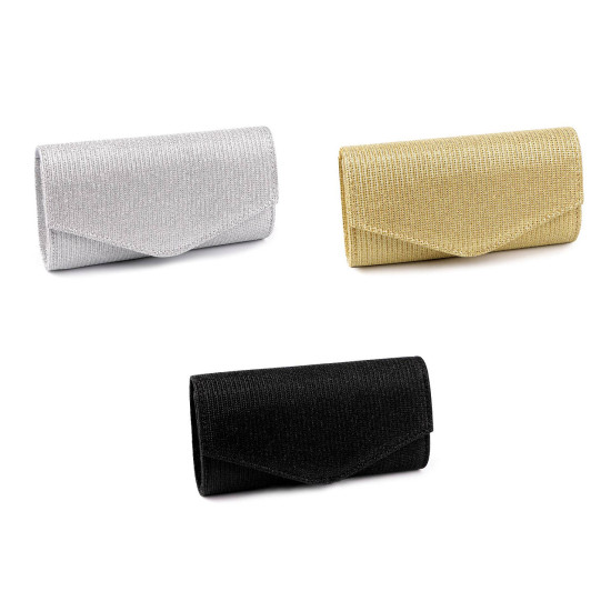 Clutch purse / evening bag, with lurex - Gold (1 Piece) Clutch purse / evening bag, with lurex - Gold (1 Piece)