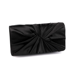 Clutch purse / evening bag - satin - Black (1 Piece)