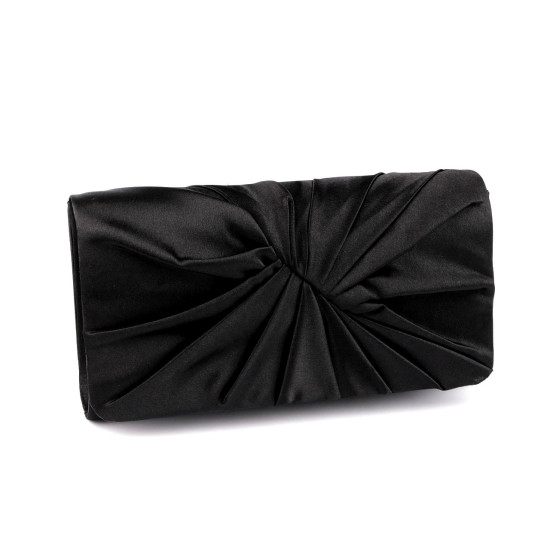 Clutch purse / evening bag - satin - Black (1 Piece) Clutch purse / evening bag - satin - Black (1 Piece)