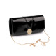 Clutch purse / evening bag - mirror effect - Black (1 Piece) Clutch purse / evening bag - mirror effect - Black (1 Piece)