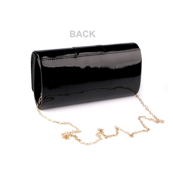 Clutch purse / evening bag - mirror effect - Black (1 Piece) Clutch purse / evening bag - mirror effect - Black (1 Piece)
