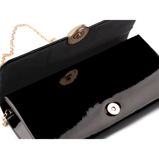 Clutch purse / evening bag - mirror effect - Black (1 Piece) Clutch purse / evening bag - mirror effect - Black (1 Piece)