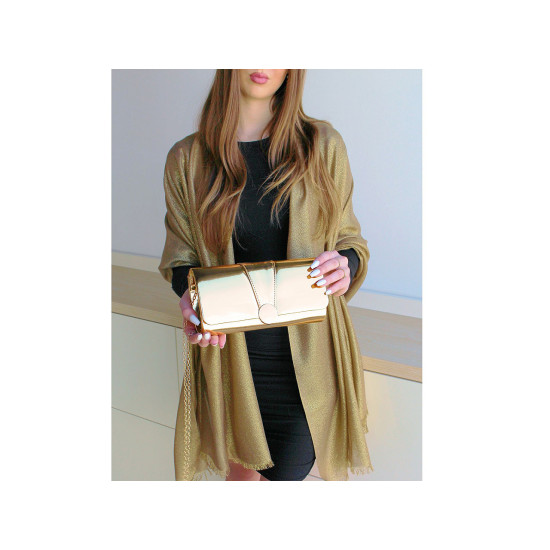 Clutch purse / evening bag - mirror effect - Black (1 Piece) Clutch purse / evening bag - mirror effect - Black (1 Piece)