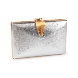 Clutch purse / evening bag - design fastening - Silver (1 Piece)