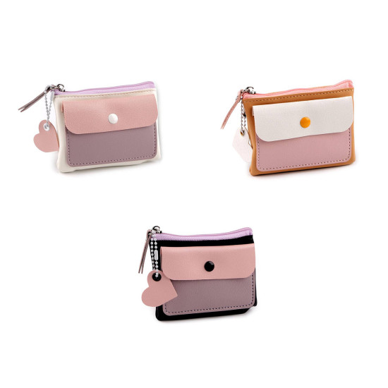 Wallet / mini purse / key ring 8x10 cm - Light violet (1 Piece) Wallet / mini purse / key ring 8x10 cm - Light violet (1 Piece)