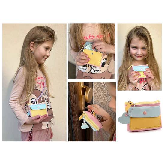 Wallet / mini purse / key ring 8x10 cm - Light violet (1 Piece) Wallet / mini purse / key ring 8x10 cm - Light violet (1 Piece)