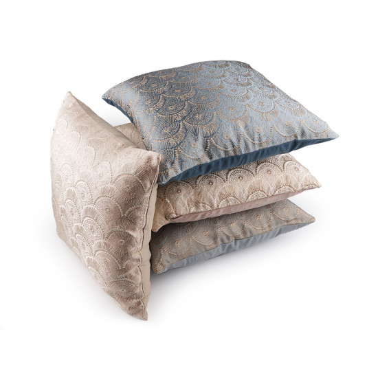 Embroidered pillow cover 45x45 cm - Lightbeige (2 Pieces) Embroidered pillow cover 45x45 cm - Lightbeige (2 Pieces)