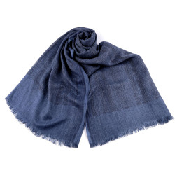 Chusta / szal / pled kropki 95x120 cm - Niebieski jeansowy (1 Sztuka)
