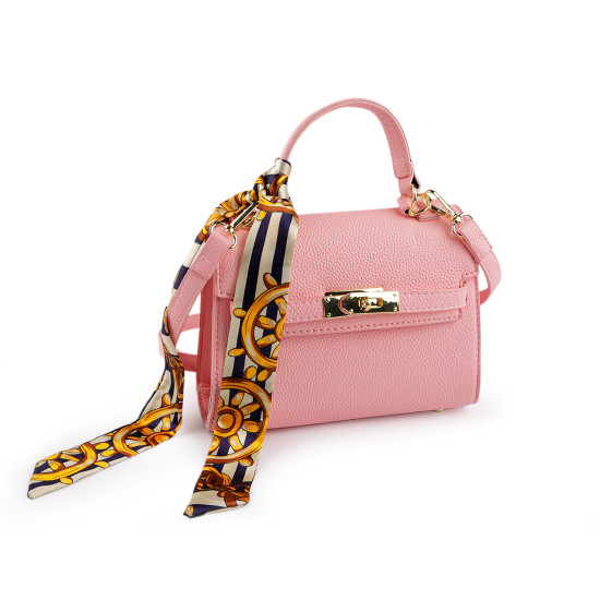 Handbag with scarf 21x15.5 cm - Light pink (1 Piece) Handbag with scarf 21x15.5 cm - Light pink (1 Piece)