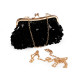Bolso tipo clutch con lentejuelas y cuentas de semillas - Negro (1 Pieza) Bolso tipo clutch con lentejuelas y cuentas de semillas - Negro (1 Pieza)