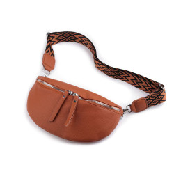 Torebka crossbody 27x18 cm - Brązowy koniakowy (1 Sztuka)