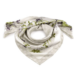 Satin scarf 70x70 cm - Grey-green (1 Piece)