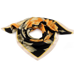 Satin scarf 70x70 cm, rose - Black (1 Piece)