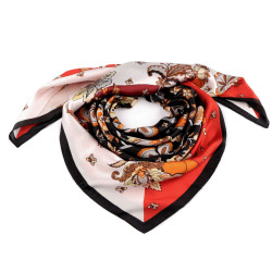 Satin scarf 70x70 cm - Black (1 Piece)