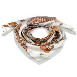Satin scarf 70x70 cm - Grey-green (1 Piece)
