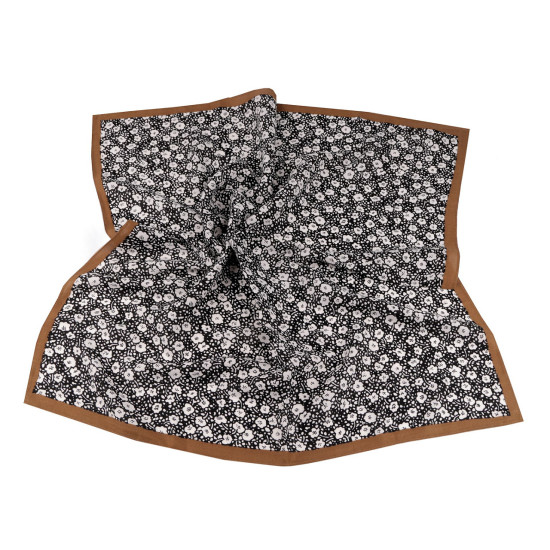 Bufanda 65x65 cm, flores - Negro (1 Pieza) Bufanda 65x65 cm, flores - Negro (1 Pieza)