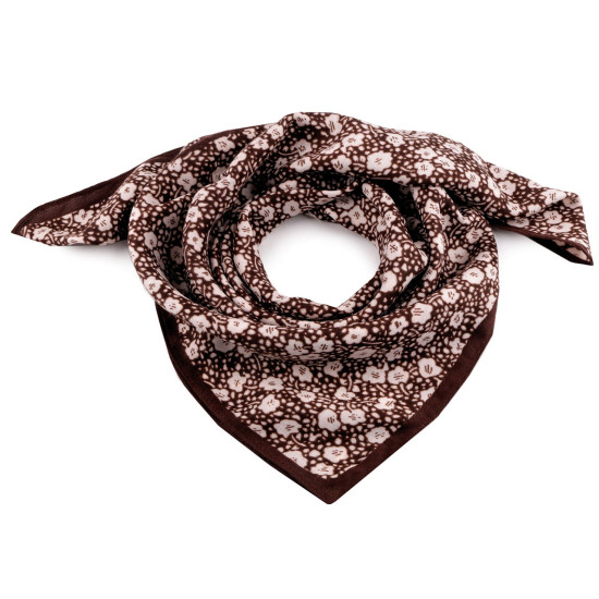 Bufanda 65x65 cm, flores - Negro (1 Pieza) Bufanda 65x65 cm, flores - Negro (1 Pieza)