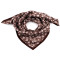 Bufanda 65x65 cm, flores - Marrón (1 Pieza)