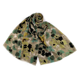 Chusta / szal / pled ginkgo 90x175 cm - Zielony (1 Sztuka)