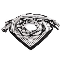 Satin scarf 90x90 cm - White (1 Piece)