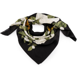 Satin scarf 90x90 cm - Black (1 Piece)