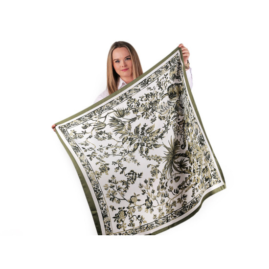 Bufanda de raso 90x90 cm - Verde (1 Pieza) Bufanda de raso 90x90 cm - Verde (1 Pieza)