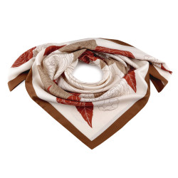 Satin scarf 90x90 cm - Lightbeige (1 Piece)