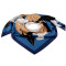 Bufanda de raso 90x90 cm - Azul (1 Pieza)