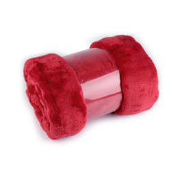 Bubble fleece blanket 150x200 cm - Red (1 Piece)