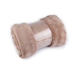 Bubble fleece blanket 150x200 cm - Beige (1 Piece)
