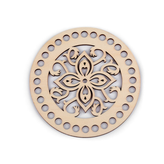 Baza do wyplatania / szydełkowania mandala ø15 cm - Naturalny jasny (1 Sztuka) Baza do wyplatania / szydełkowania mandala ø15 cm - Naturalny jasny (1 Sztuka)