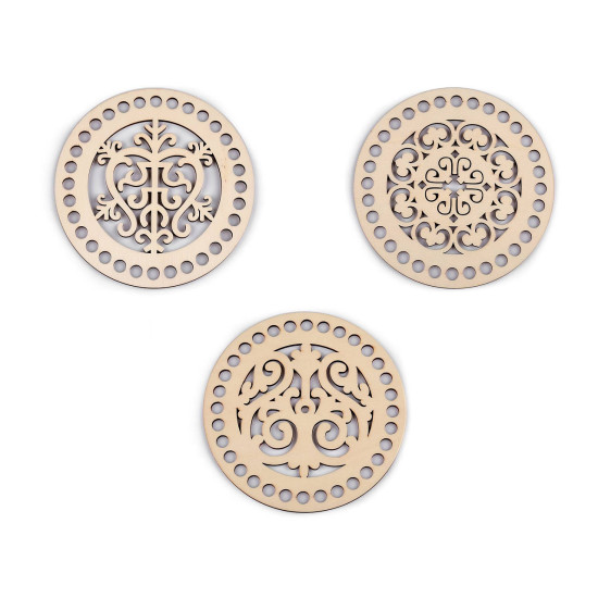 Baza do wyplatania / szydełkowania mandala ø15 cm - Naturalny jasny (1 Sztuka) Baza do wyplatania / szydełkowania mandala ø15 cm - Naturalny jasny (1 Sztuka)