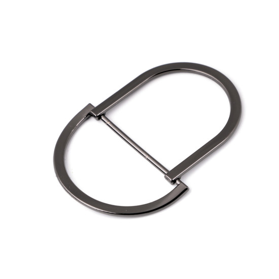 Doppelte metallschnalle, durchzug 30 mm - Nickel (1 Stück) Doppelte metallschnalle, durchzug 30 mm - Nickel (1 Stück)