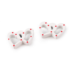 Samoprzylepne serduszka podwójne - White (20 Sztuki)