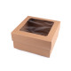 Paper box with see-through window - Natural brown (20 Pieces) Paper box with see-through window - Natural brown (20 Pieces)
