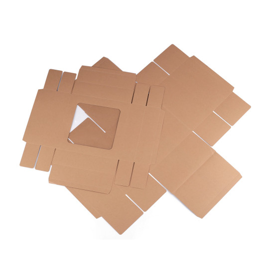 Paper box with see-through window - Natural brown (20 Pieces) Paper box with see-through window - Natural brown (20 Pieces)