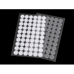 Velcro self-adhesive circles ø15 mm transparent - Transparent (1 Card)