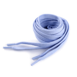 Cotton laces for shoes / sneakers / sweatshirts length 130 cm - Blue light (10 Pieces)